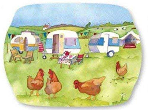 GLAMPING - CARAVAN/ CAMPING - Emma Ball Colourful Tea/Medium Melamine Tray - 35cm M50