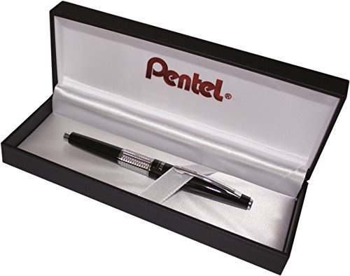 Pentel Kerry P1037 högkvalitativ tryckpenna i presentförpackning, 0,7 mm, hårdhetsgrad HB, svart (1 styck)