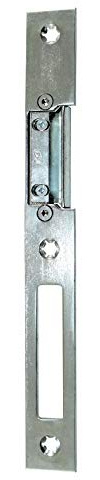 GU BKS Universal Secury Haustür Flach Schließblech mit AT-Stück Links, 24 x 215 x 3 mm