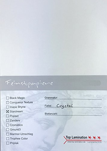 25 Blatt DIN A3 weiß Glitzer-Papier 285g/m² komplett durchgefärbt perlmutt Metallic irisierend