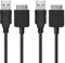subtel 2x USB Kabel 1m kompatibel mit Sony Walkman NW-A55L NWZ-ZX2 NWZ-A15 A10 NWZ-A816 A818 NWZ-E858 NWZ-ZX1 ZX100 Ladekabel Walkman Connector auf USB A 2.0 Datenkabel schwarz