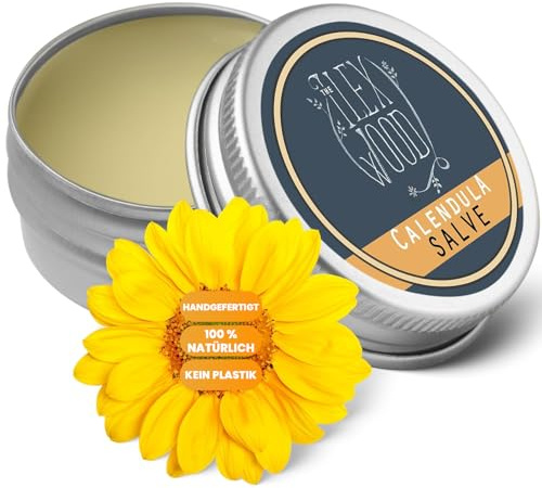 Vegansk Kalendula Salva - Alla Naturliga Veganbalsam, Lugnar Utslag, Klåda, Torr Hud, Eksem, Spruckna Händer - 100ml
