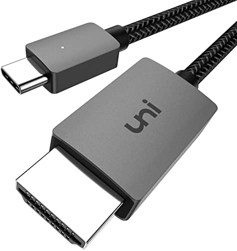 uni Câble USB C vers HDMI 4K à 30Hz [Stable,haute vitesse] 3M Long Type C vers HDMI [Thunderbolt 3/4] pour bureau à domicile, compatible pour iPad Pro/Air, MacBook Pro, Galaxy S23/S22/S21, Huawei P40