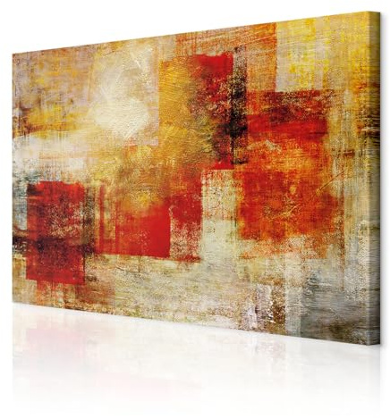 decomonkey Wandbilder Abstrakt 90x60 cm 1 Teilig Leinwandbilder Kunstdruck | Strukturleinwand, Holzkeilrahmen, Bild auf Leinwand, Wanddeko, Wohnzimmer, Wanddekoration, Modern, Kunst