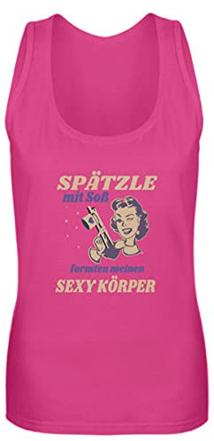 Spätzle avec sauce – Proverbes souabes – Cadeaux de souabe – Débardeur pour femme, Rosé, XL