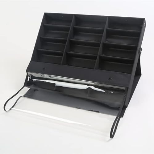 Sxspace brillenständer für 18 Paare Brillen Aufbewahrung Brillendisplay Zusammenklappbar und multifunktional Brillendisplay für Brillen, Schmuck, Uhren Usw transparente Abdeckungen
