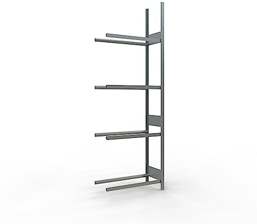 SCHULTE Lagertechnik Anbauregal, Räder-/Reifenregal, 275 x 90 x 40 cm (HxBxT), verzinkt, 4 Lagerebenen á 150 kg Fachlast pro Ebene