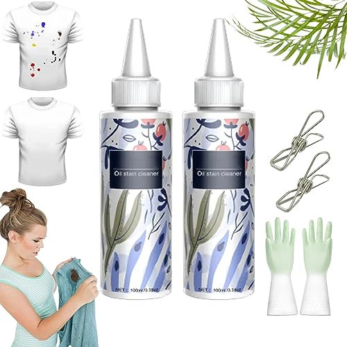 Sonsel Oil Stain Cleaner, Stain Cleaner Oil Remover, Garment Stubborn Stain Cleaner Oil Remover, Nml Stain Remover for Clothes, Emergency Stain Rescue Stain Remover (2PC)
