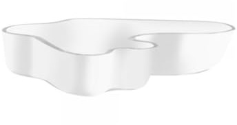 Iittala Schale Aalto aus Mundgeblasen glas in der Farbe Weiß, Maße: 36,5x50x3,9 cm, 1066199
