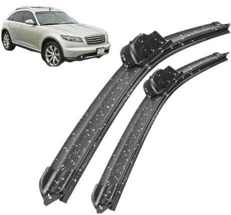 Coche Escobilla limpiaparabrisas Delanteros Traseros para Infiniti FX35 2003-2008 20+22, Juego de Escobillas Parabrisas Planas, Todos Los Climas de Ventana Limpi