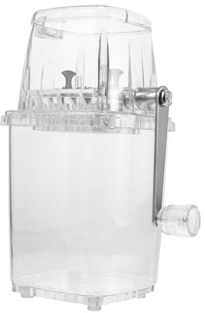 Mobestech Trituratore Ghiaccio a Manovella da Cucina Piccolo e Pratico Facile da Pulire e Riutilizzabile per Bevande o Dessert Freschi in Stagione Resistente Cutter in Inox
