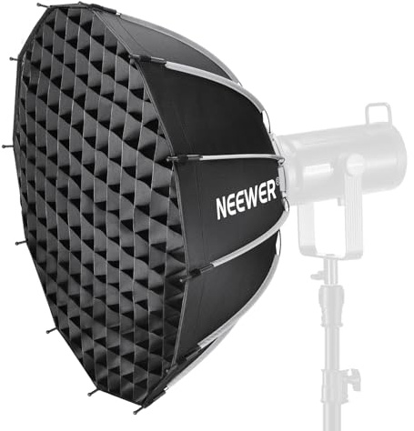 NEEWER 85 cm Bowens Mount Parabolic Softbox Dodecagon, Quick Release Soft Box with Diffusers/Grid/Bag for Video Light Strobe CB60 CB200B MS60C MS150B S101 Vision 4 Q4 Compatible with Godox, NS7P