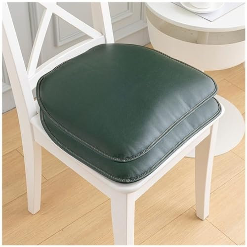 1/2/4 Pack Stuhl Kissen für Esszimmerstühle, Leder U-Form Komfortable Küche Stuhl Pads, Anti-Rutsch-Sitzkissen,Grün,2pcs