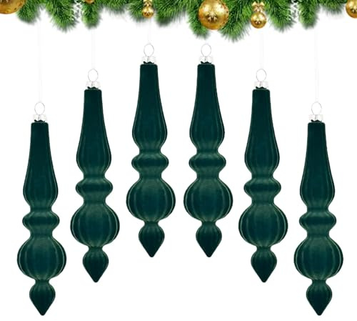Ornamenti in velluto per albero di Natale, 6 ornamenti natalizi colorati vintage, decorazioni natalizie per albero di Natale invernale Capodanno