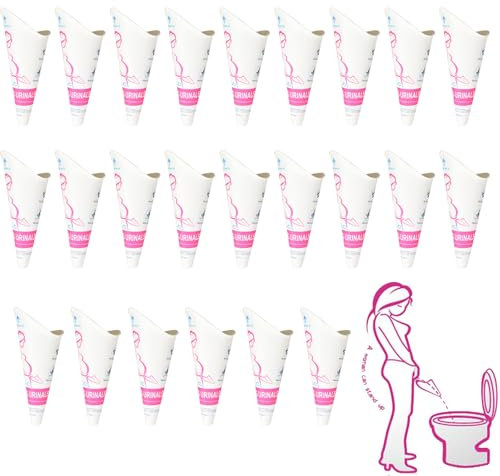 Scettar 24-teilig Urinella Für Frauen, Hilft Schwangeren Frauen Beim Urinieren Urinierhilfe Für Frauen, Einwegpapier Uriniergerät Tasse, Weibliche Reise, Camping Tragbares Weibliches Urinal