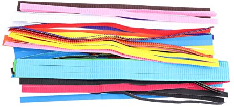 SEWOART 60 Bunte Papierstreifen Wellpappe Handgeschöpft 34cm 10 Farben Selbstgemacht Bastelpapier für Kindergarten Schule und Workshops