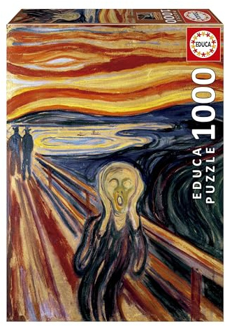 Educa - Puzzle de 1000 Piezas para Adultos | El Grito, Edvard Munch. Incluye Pegamento Fix Puzzle. Medidas: 48 x 68 cm. A Partir de 14 años (20308)