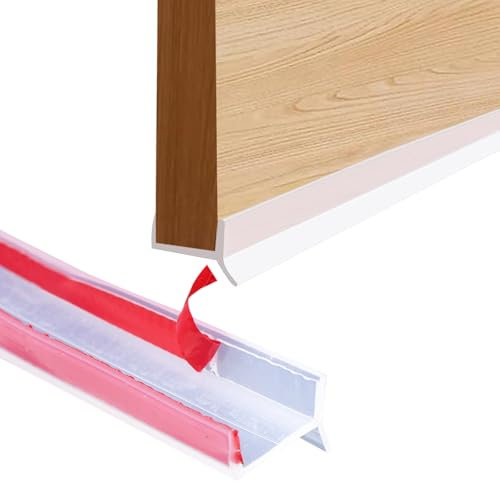 Sockelleiste Küche Sockelprofil Dichtung, Hohe Elastizitä Silikonkautschuk für 15mm 16mm 17mm Holzstärke Abdichtungsprofil für Küchensockel, ist Stark Wasserdichter Staubdicht (Transparent, 5M)