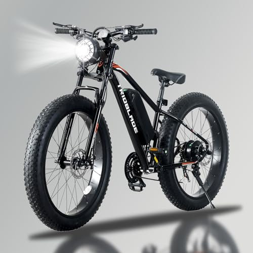26 Electric Bikes for Adults Fat Tire Electric Mountain Bike with 36V 10.4AH Battery&250W Motor E-bike 21Speed with LCD Display Electric Commuter Bicycle for Men and Women (26inch Fat Tire E-Bike)