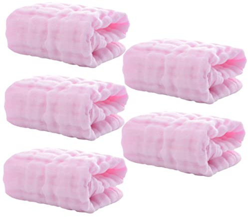Milisten 5piezas Toalla Cuadrada De Algodón Toallitas Para Bebés Esenciales Pañitos De Muselina Para Recién Nacidos Paños Para Bebés Cara Cuerpo
