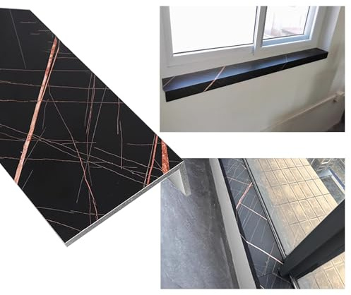 WEKONUMEX Copri davanzale della Finestra, Piastra di Ricambio for Pannello Composito for Copertura davanzale Finestra, Diverse Misure(Style1,4x24in (10x61cm))