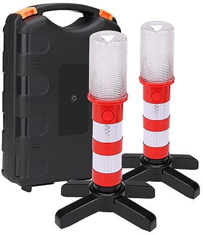 FIXOSHEE Lampe De Sécurité Stroboscopique Led Urgence Avec Support Réglable Et Base Magnétique Signal Alerte Routière Multifonction Pour Réparation Automobile Camping Et Randonnée