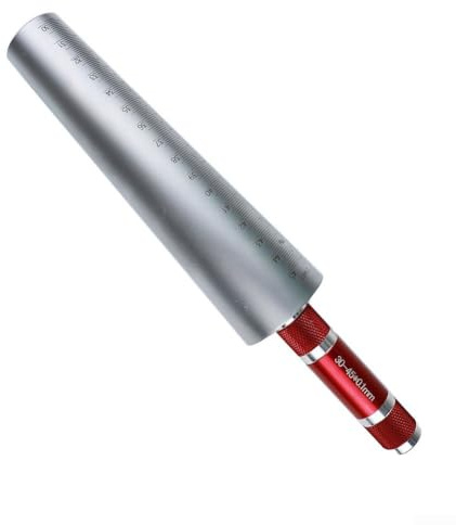 Spessimetro conico in acciaio inossidabile per la misurazione efficiente di parti a parete sottile e interni di tubi in plastica (30-45 mm)