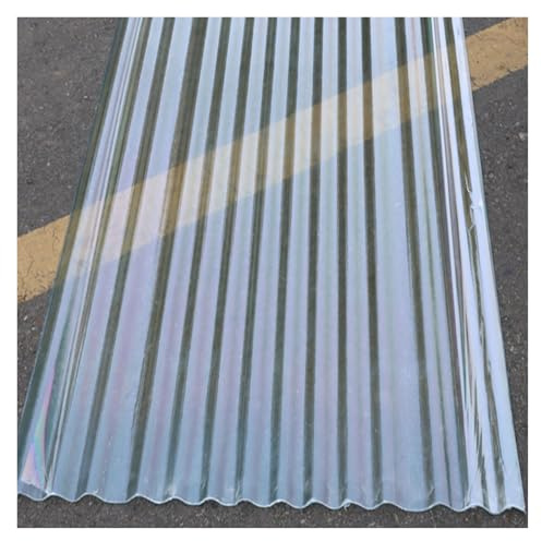 Placa Policarbonato Flexibilidad 1.2mm Hojas de Techo Corrugado Láminas Plástico Planchas Casetas de Jardín(0.9x1.4m/2.95x4.59ft)