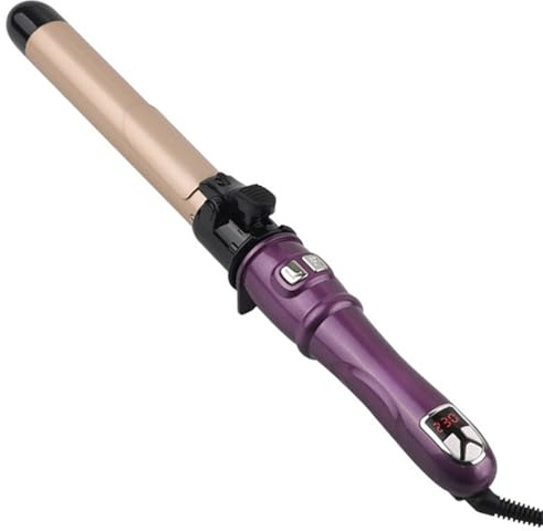 gesundpurR SilkWaveone Automatischer Lockenstab, Keramik, 360° Drehbar, LCD-Display, Temperaturregelung 100-230 Grad Celsius, Schnell Aufheizend, für alle Haartypen (Violett)