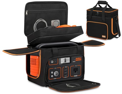 Bärbar bärväska kompatibel med Jackery Explorer, svart, M(Fits 500W), avslappnad