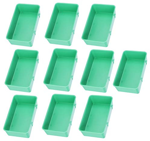 SIXRUN Vogelfutterspender, Langlebiger Kunststoff, Futter- und Wassernapf, Trog, Badewanne, Zubehör für Vogelbedarf, 10 Stück