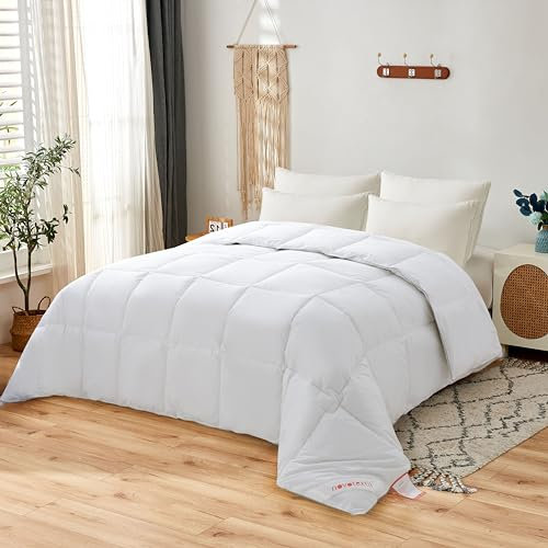 NH NOVOTEXTIL HOGAR Edredón Relleno Nórdico Cama 135 (220x220), Edredón de Microgel 350 gr/m², Nórdico Suave y Hipoalergénico con Tejido Exterior 100% Algodón Transpirable Ideal para Otoño e Invierno