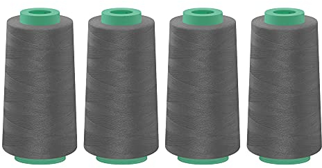dalipo - Polyester Overlockgarn 4 x 2500m, grau