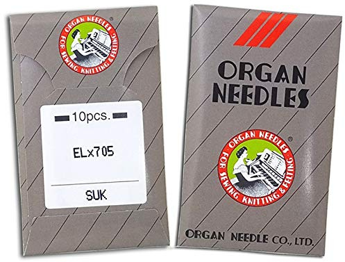 20 Organ ELX705 Regular Sharp or Ball Point Flat Shank Portable Serger Coverstitch Needles ~ Multiple Sizes! (80/12 Sharp)