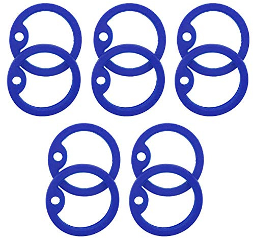 TheDogTagCo Taktische Gummi-Erkennungsmarke, Schalldämpfer, US-Militär, Armee, Marineblau, Airsoft, GI ID, langlebig, 10 Schalldämpfer, Blau
