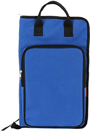 CLGTY Sac De Tambour, Instrument à Percussion Support Pour Baguettes De Tambour Résistant à L'Humidité Sac De Transport De Baguettes De Batterie Avec Poignée Bag Portable-bleu-46×29CM(18×11.5in)