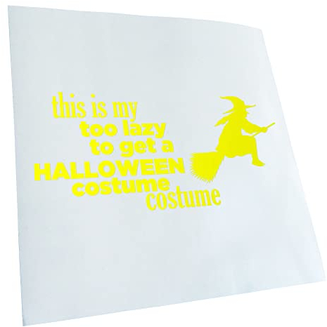Kiwistar - Autoaufkleber - Neongelb - 30x14cm - this is my too lazy costume Sticker - Heckscheibe Auto Aufkleber wetterfest für Kfz LKW Mofa Truck - Sticker außen selbstklebend Tuning Zubehör für