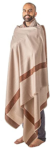 Om Shanti Crafts Meditation Shawl or Meditation Blanket, Wool Shawl/Wrap, Oversize Scarf/Stole. Indian Blanket. Unisex