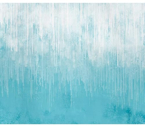 murando - Vlies Fototapete Abstrakt 350x256cm - Foto Tapete Schlafzimmer Wohnzimmer Vliestapete XXL Wandtapete Motivtapeten Bildtapete 3d Effekt Wand Dekoration - Regen wie gemalt blau f-A-10019-a-a