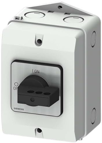 Siemens 3LD Trennschalter 3-polig, 16A, 16A, 1 Öffner / 1 Schließer, SENTRON Geschlossen, RK5 Sicherungsgröße