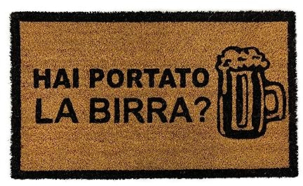 SOFFICIOSO Tappeto Zerbino Antiscivolo In Cocco Per Ingresso Casa Varie Modello Birra