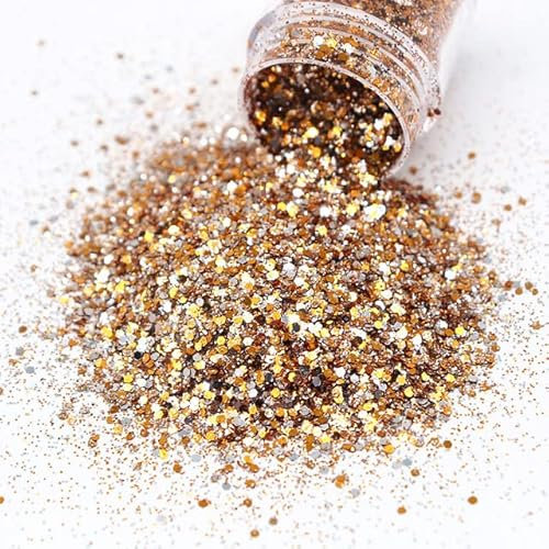 1 Dose 10 ml Champagner Silber Gold Mixed Purple Series Nail Powder Kit Gloss Glitter Powder Pailletten für Nagellack Dekoration Art-300 10ml