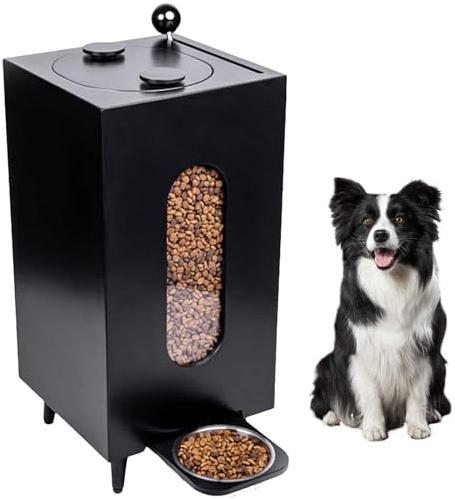 DDZJTPP Stazione di Alimentazione per Animali Domestici, Armadietto per Alimenti in Legno, Contenitori per Alimenti per Animali,Ciotola per Alimenti per Cani Contenitore E Dispenser,Shortlegs-S