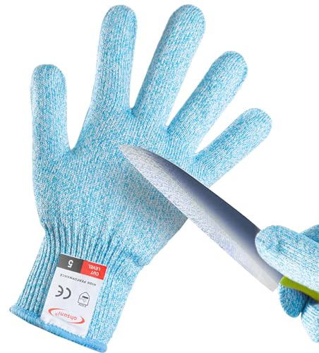 ohsuni Schnitthandschuhe 1 Paar Lebensmittelqualität schnittfeste Handschuhe Schnittfeste Handschuhe für Küche Austernschälen Fischfilet Verarbeitung Schnitzen