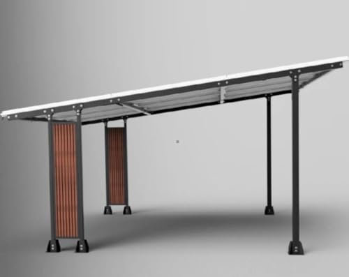 NAKA PV Carport Alu Solar Photovoltaik Solarmodule 3x6 m 9X Doppelglas PV Module ca 4kWp H1 Aluminium Stahl 0% MwSt.