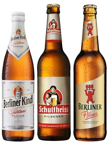 Berliner Biermix Angebot Berliner Jubiläums Pils, Schulheiss und Berliner Pilsner je 4 Flaschen inkl. Bierdeckel Haus der Biere Berlin