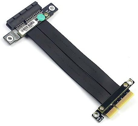 H!Fiber.com PCIe 3.0 X1 förlängningskabel, rak till rak, kabellängd 20 cm, 85 ohm