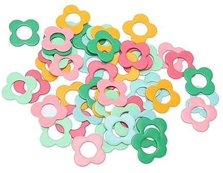 TOPINCN 48 Pieces Flower Knitting Stitch Markers, Zinc Alloy Stitch Rings for DIY Handmade Crafts, Necklace Making, Bracelet Making, Earrings,