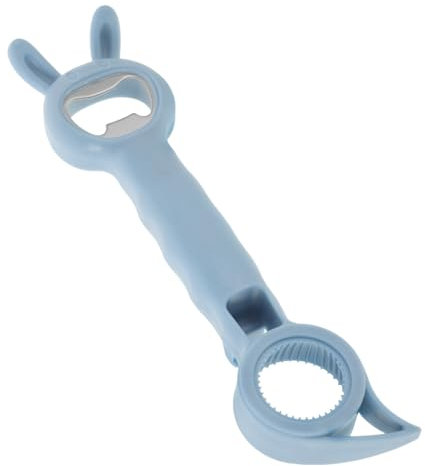 JECOMPRIS Apribottiglie Per e Altre Bevande Apriscatole Per Barattoli Gelatina e Lattine Apribarattoli Multifunzionale in Acciaio e Pp Design Ergonomico e