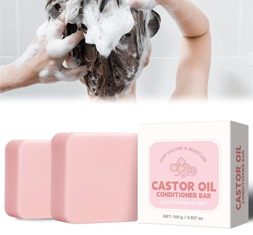 Castor Oil Organic Shampoo Bar, Acondicionador de Aceite de Ricino, Natural Nutritivo y Calmante Profundo para todo tipo de cabello, Jabón para el cuidado del cabello para todo el cabello, cuidado del